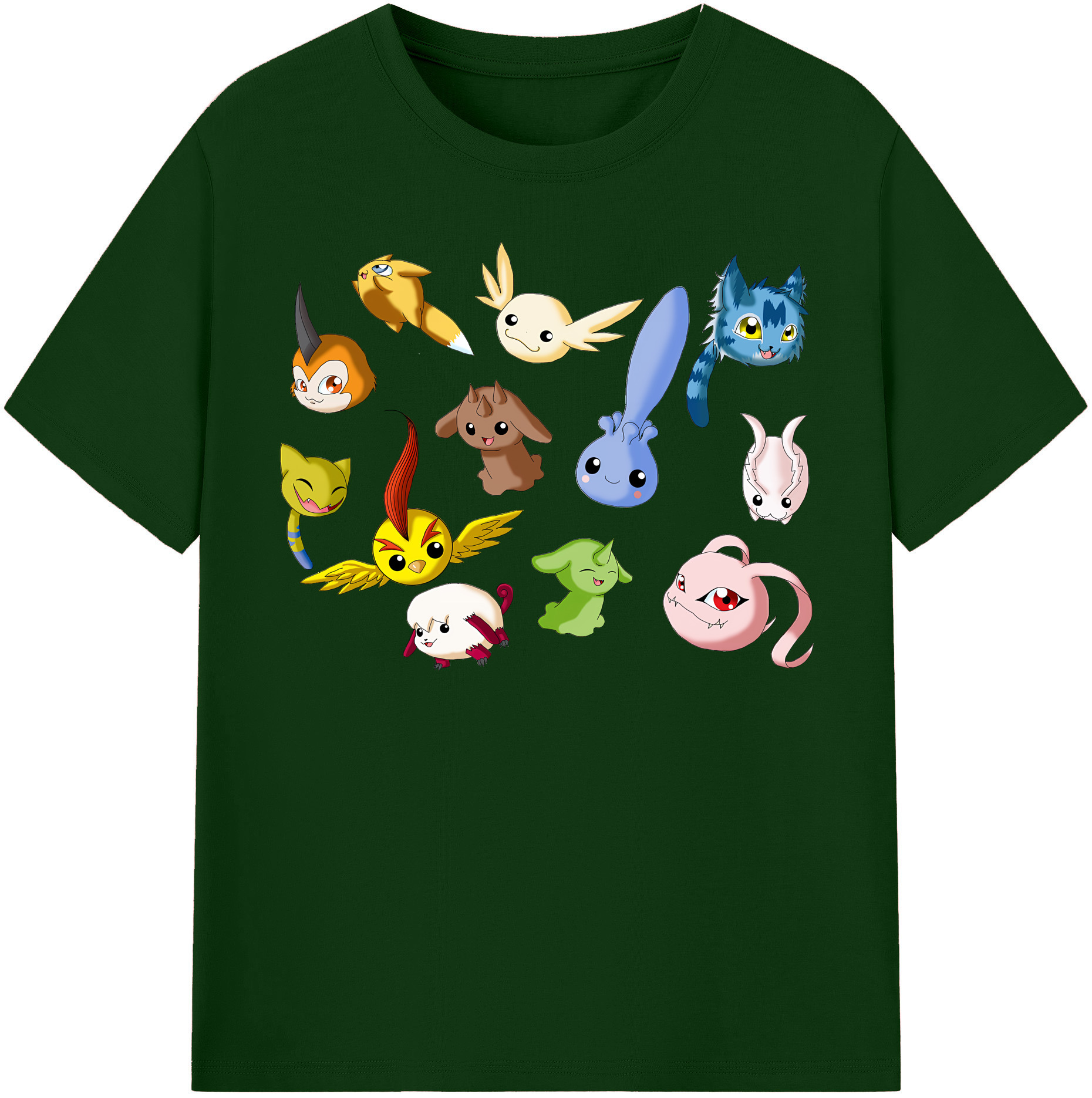 （画像用） Digimon デジタルモンスター/デジモン 綿100％半袖Tシャツ（フロントプリント）
